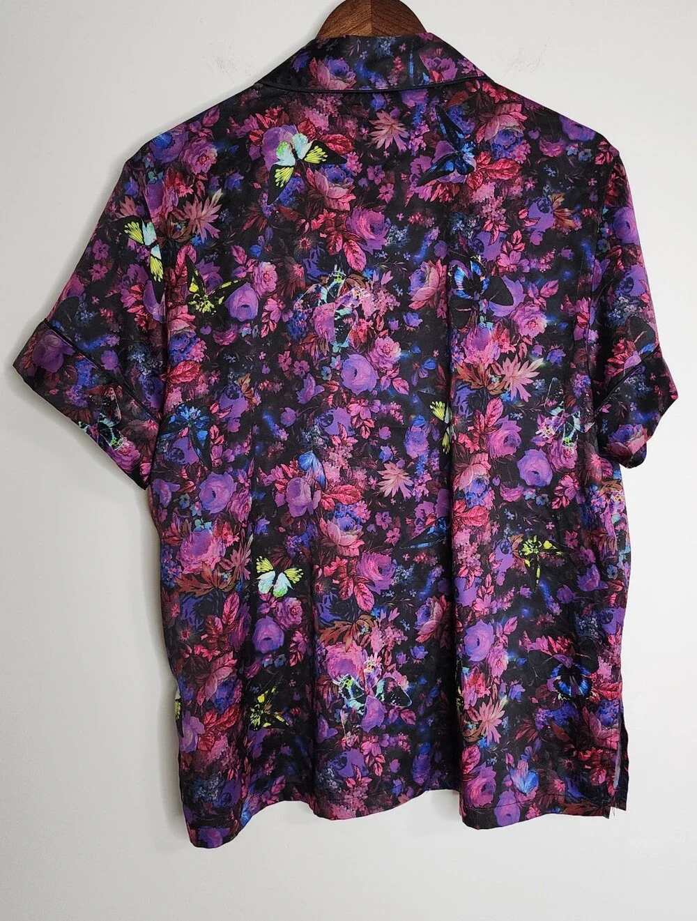 Victoria's Secret Deadstock Silky ButterflyFloral Short Sleeve Pajama Set Medium